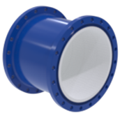Ceramic lined valve